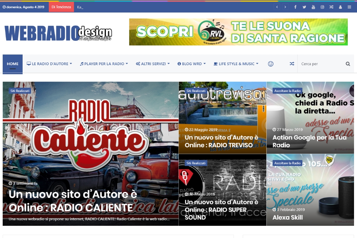 La Homepage di Web Radio Design